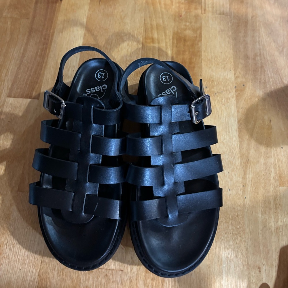 art class Black Strappy Kids Sandals - 13 -  new without tags